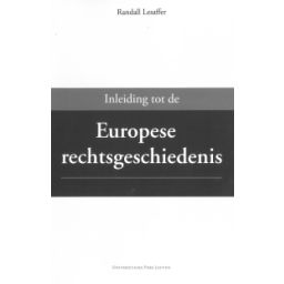 Afbeelding van Inleiding tot de Europese rechtsgeschiedenis