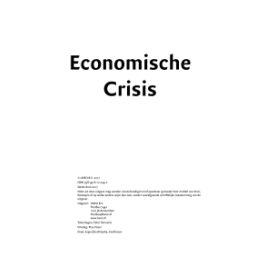 Afbeelding van LWEO Economische Crisis 3e dr : 4+5+6 vwo : Lesbrief