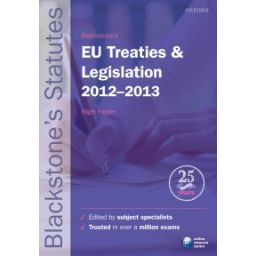 Afbeelding van Blackstone’s EU treaties & legislation 2012-2013