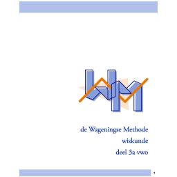 Afbeelding van De Wageningse methode : vwo 3A