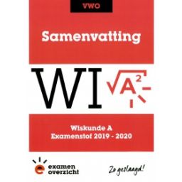 Afbeelding van Samenvatting Wiskunde A : vwo : Examenstof 2019-2020