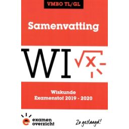 Afbeelding van Samenvatting Wiskunde : vmbo-tl/gl : Examenstof 2019-2020