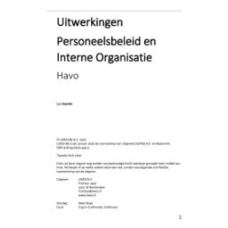 Afbeelding van LWEO Bedrijfseconomie 2e dr : havo : Personeelsbeleid en interne organisatie : Uitwerkingen