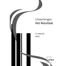 Afbeelding van LWEO Lesbrief Het resultaat 2e dr : havo : Uitwerkingen