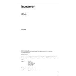 Afbeelding van LWEO Bedrijfseconomie 2e dr : havo : Investeren : Lesbrief
