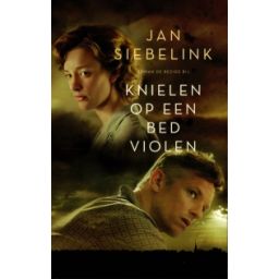 Afbeelding van Knielen op een bed violen