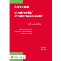 Afbeelding van Arrestenbundel strafrecht / strafprocesrecht 2022