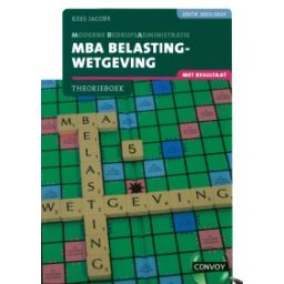 Afbeelding van MBA belastingwetgeving : Theorieboek : Editie 2022/2023