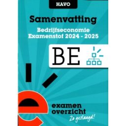 Afbeelding van Samenvatting Bedrijfseconomie : havo : 2024-2025