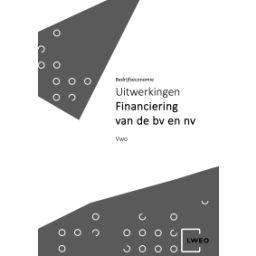 Afbeelding van LWEO Financiering van de bv en nv : vwo : Uitwerkingen